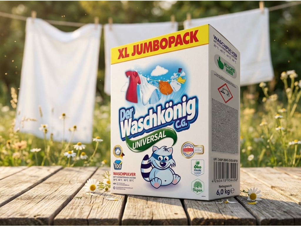 Der Waschkönig Universal prací prášek v přírodním prostředí