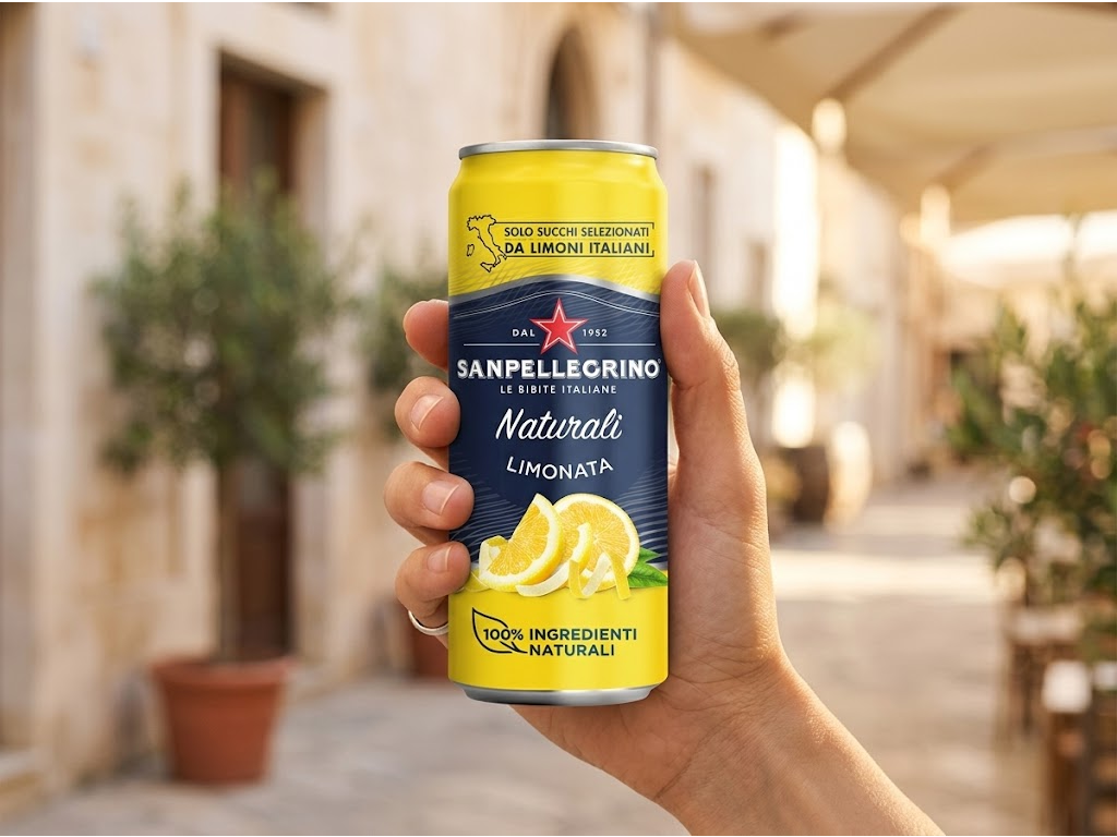 Sanpellegrino Naturali Limonata v ruce