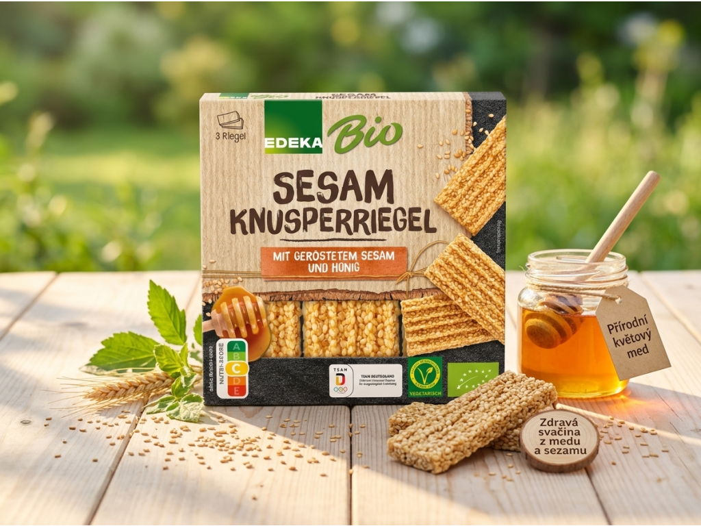 EDEKA BIO křupavé müsli tyčinky v přírodním prostředí