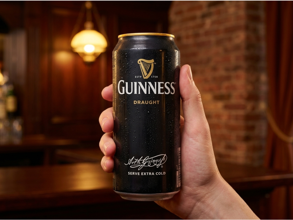 Guinness pivo 4,2% 440 ml v ruce