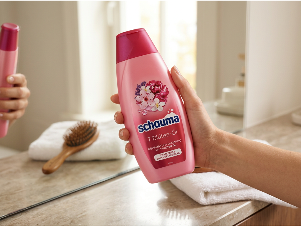 Šampon Schauma v ruce