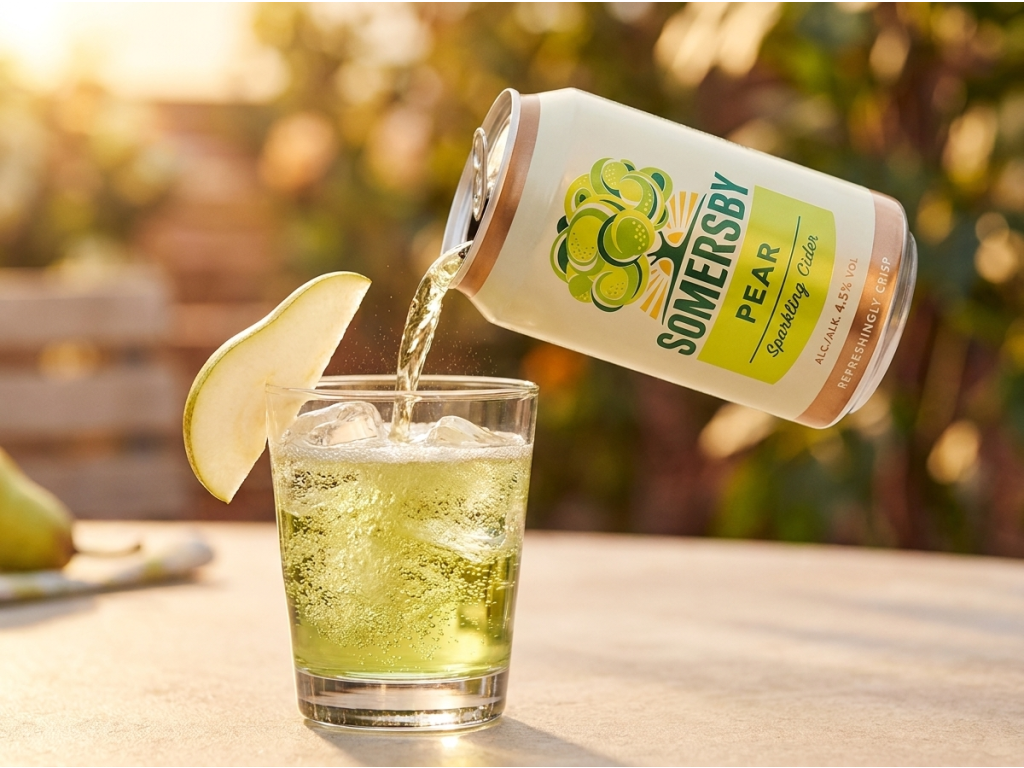 Somersby Pear podávaný na ledu
