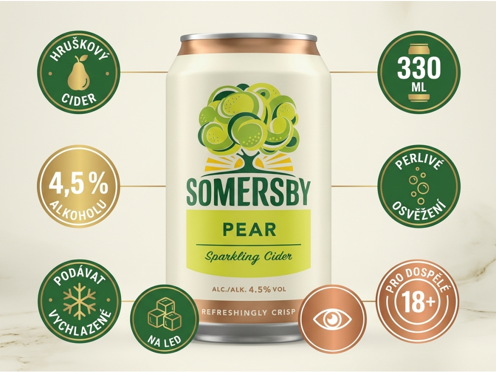 Somersby Pear hruškový cider - přehled výhod