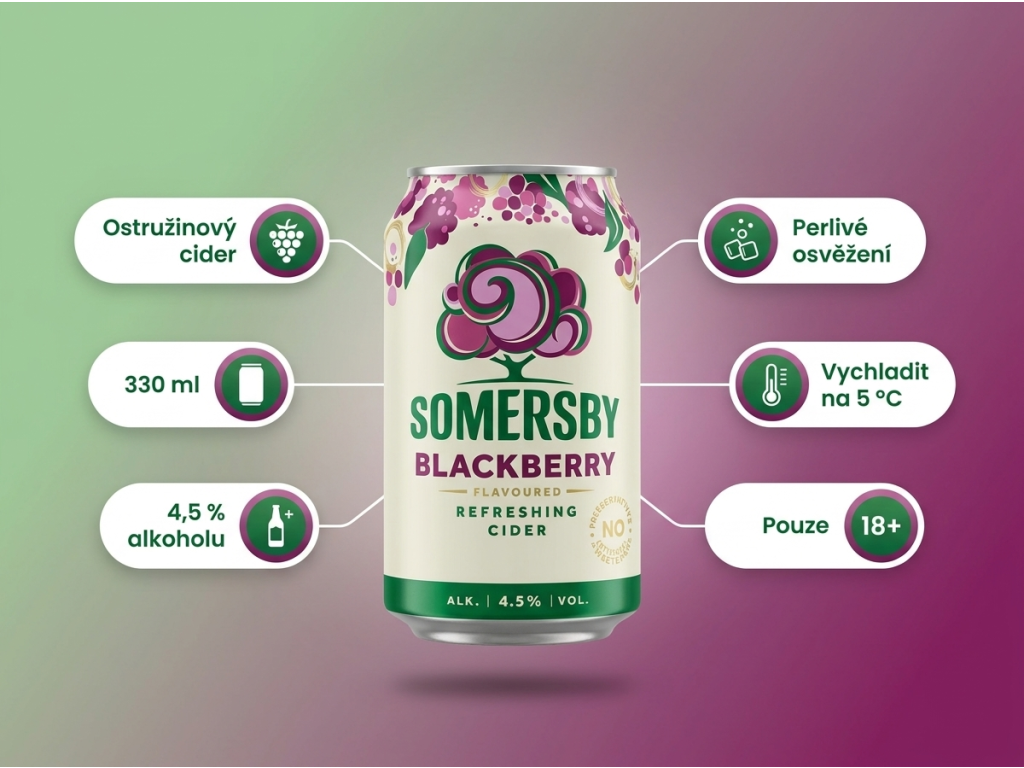 Somersby Blackberry cider - přehled výhod