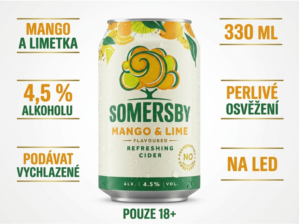 Somersby Mango a limetka cider - přehled výhod