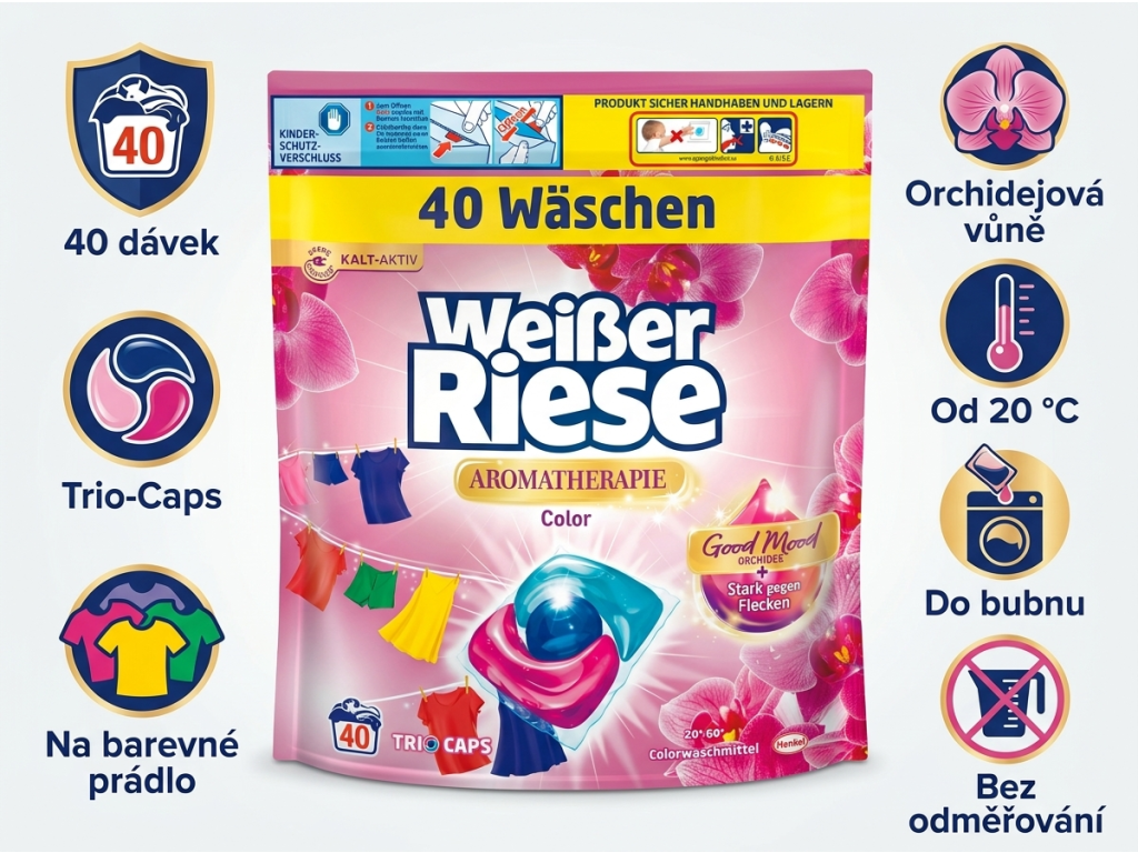 Weisser Riese Color Trio-Caps - infografika benefitů