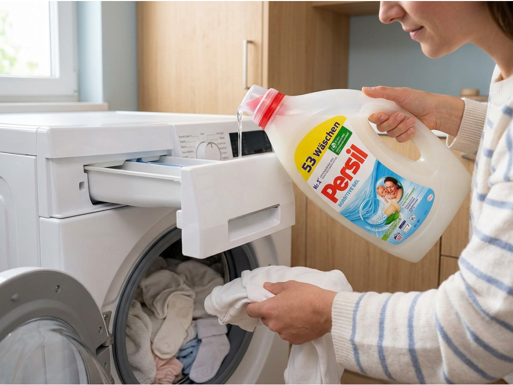 Persil Sensitive Gel při praní rodinného prádla
