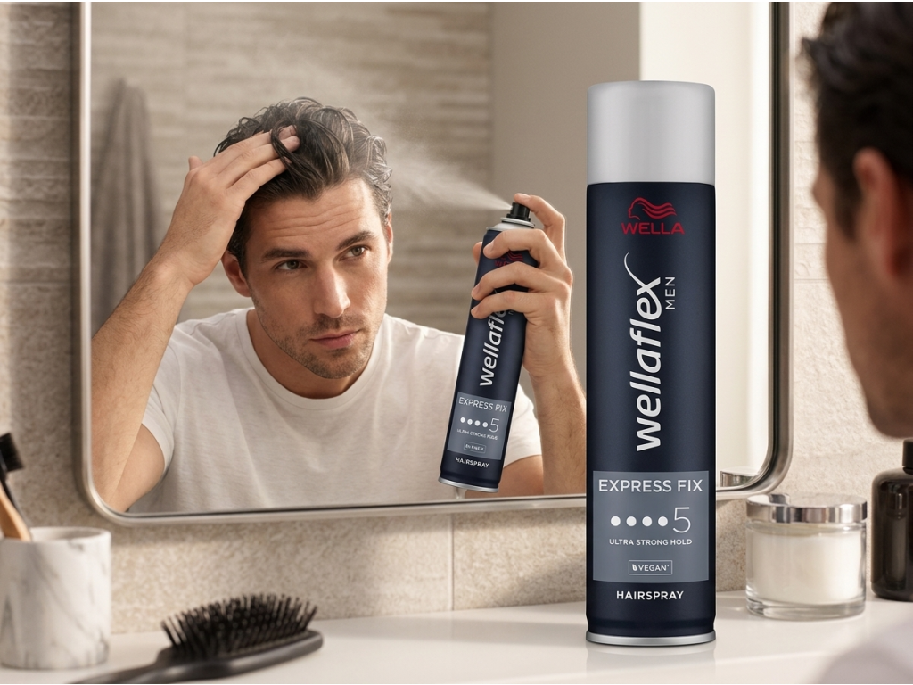 Použití laku Wellaflex Men Ultra Stark