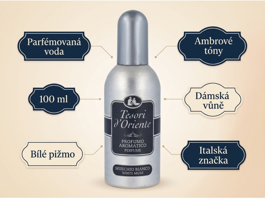 Tesori d'Oriente Muschio Bianco parfémovaná voda - přehled výhod