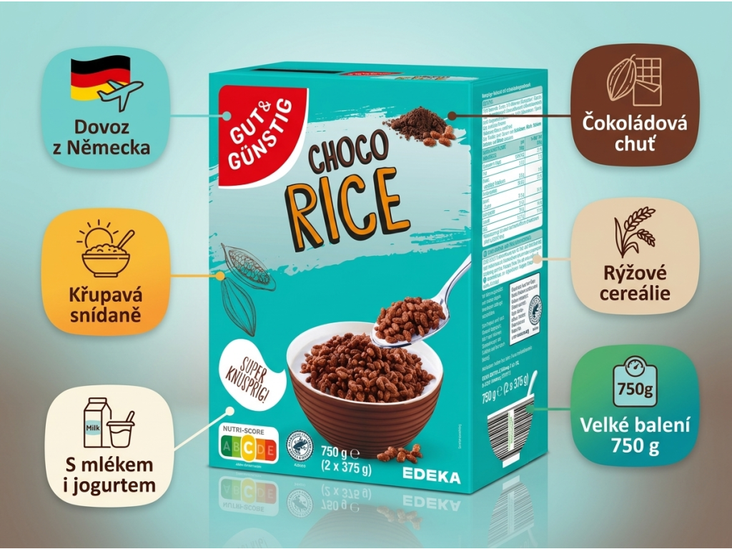 G&G křupavá rýže v čokoládě - výhody