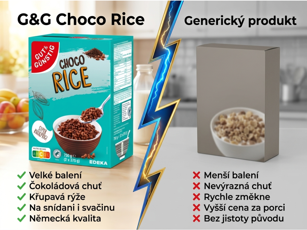 Srovnání G&G Choco Rice