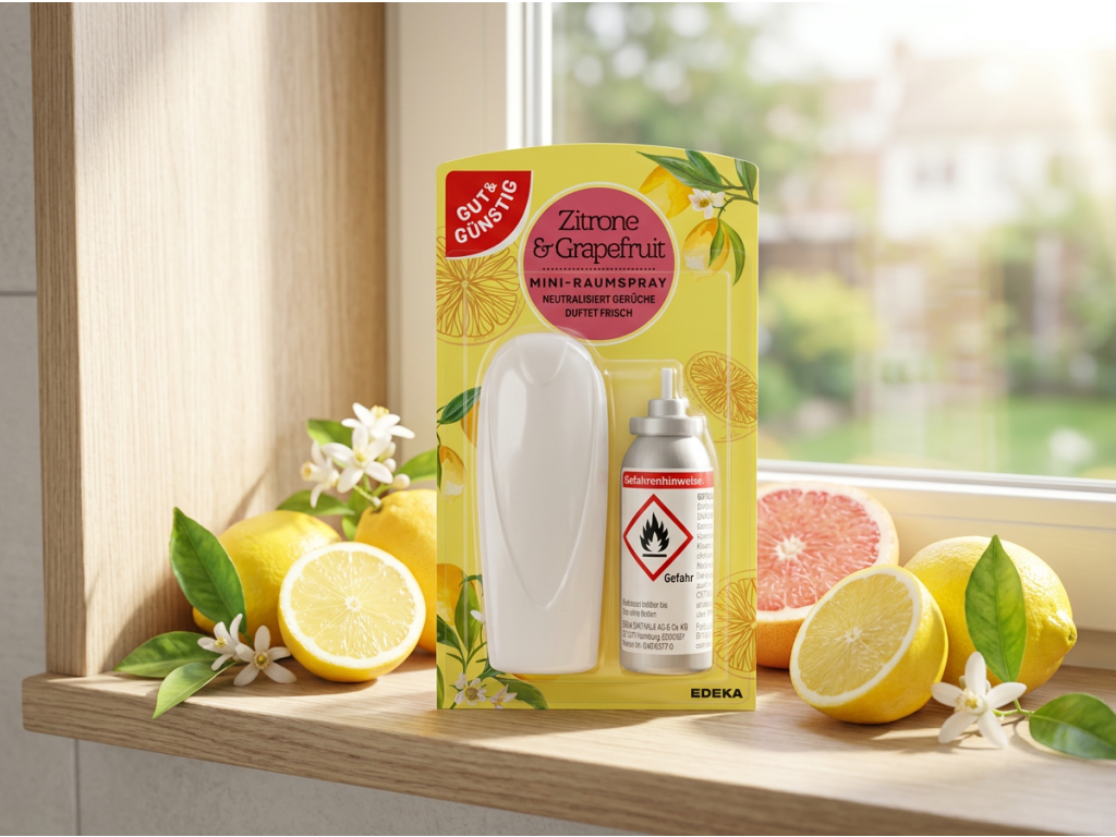 G&G Citrón a grapefruit osvěžovač vzduchu 25 ml - v prostředí koupelny