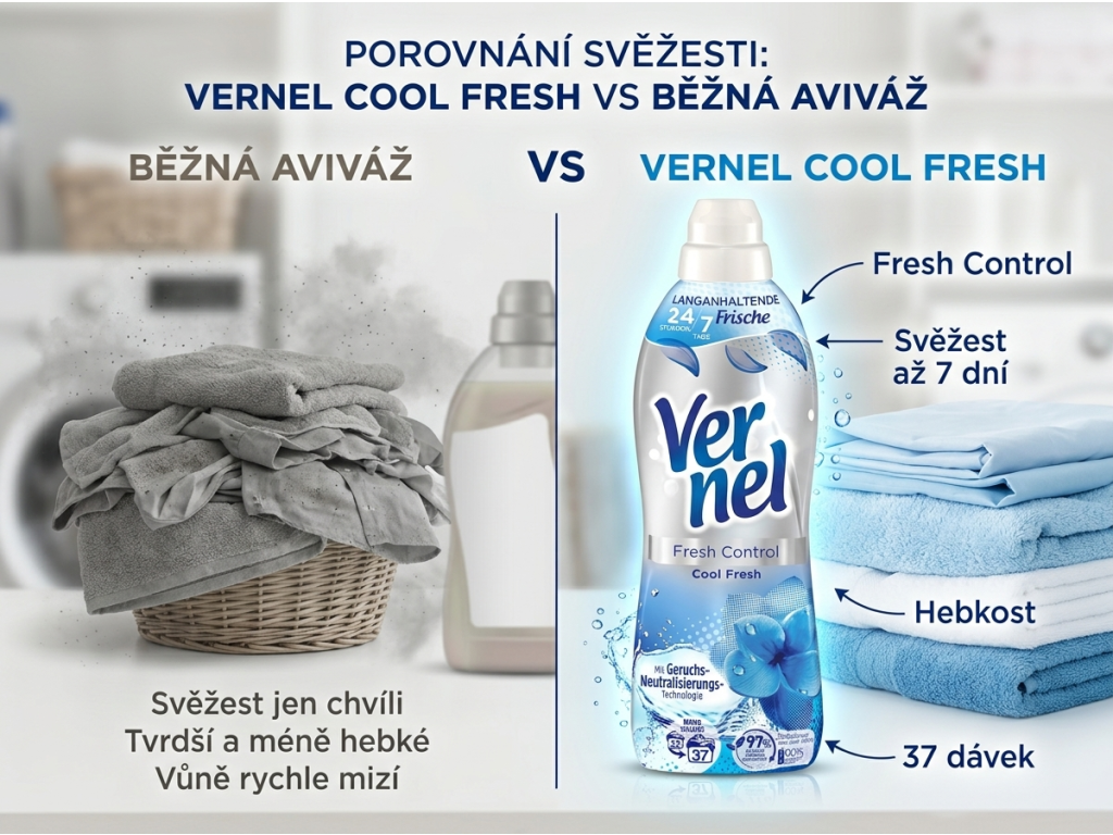 Srovnání Vernel Cool Fresh s běžnou aviváží