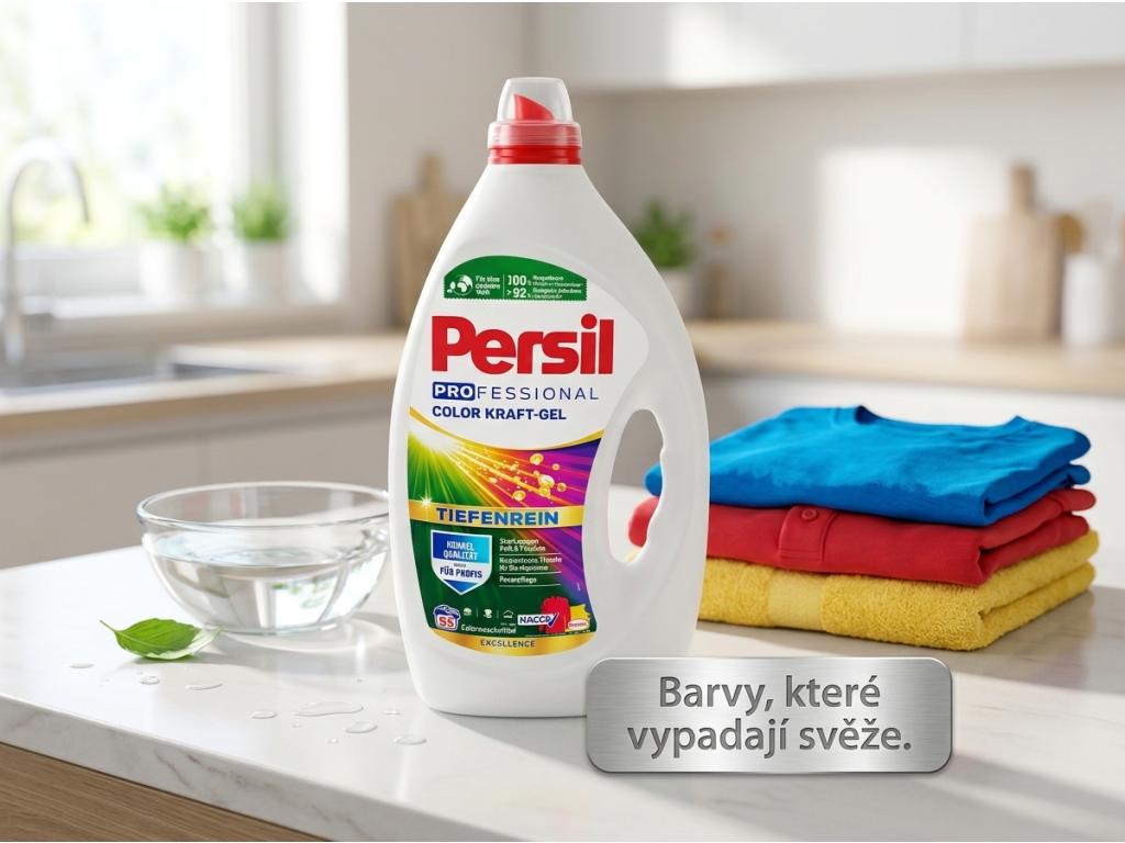 Persil Professional Color Kraft-Gel a čisté prádlo