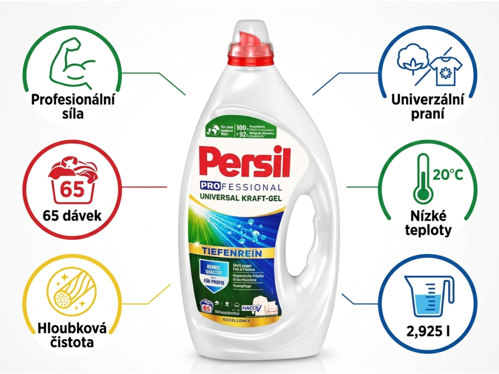 Persil Professional Universal Kraft-Gel - přehled výhod