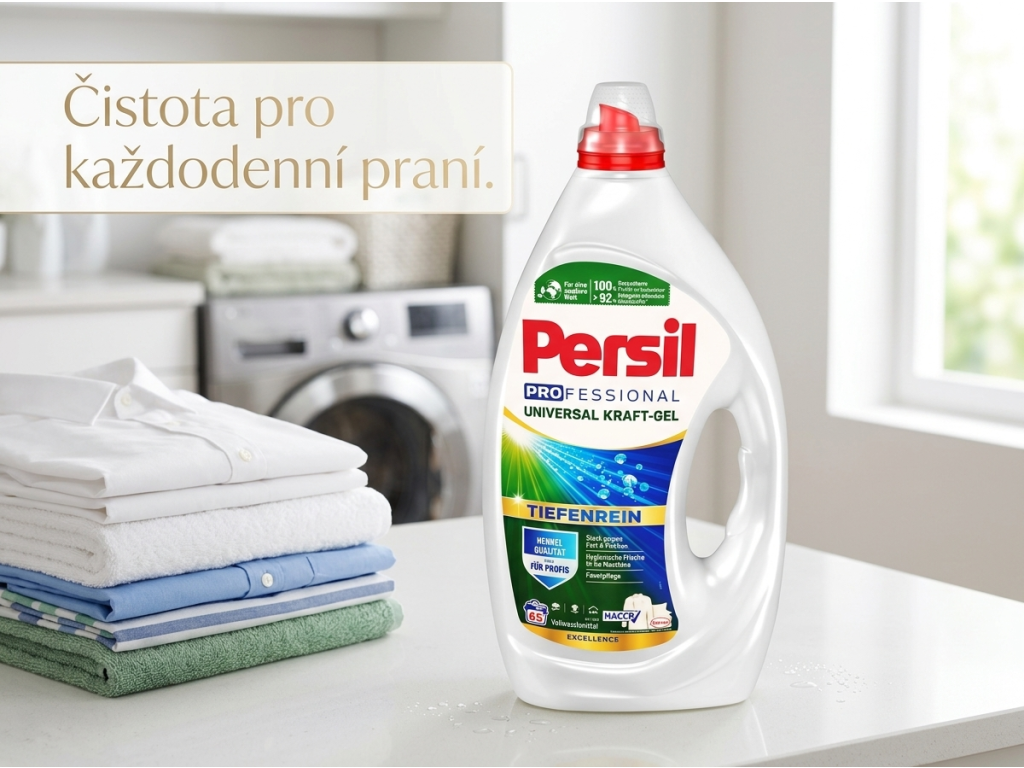 Persil Professional Universal Kraft-Gel a čisté prádlo