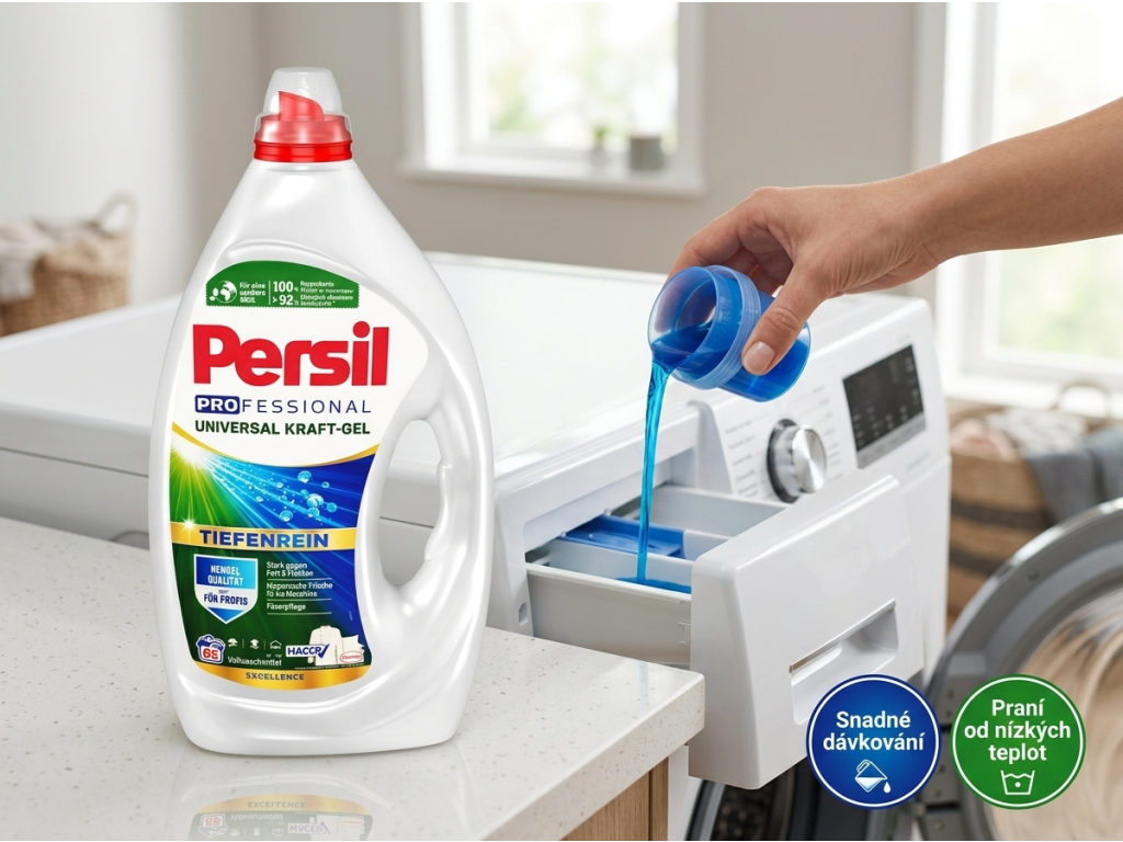 Persil Professional prací gel při praní v pračce