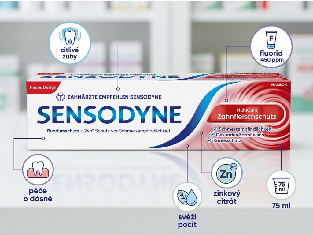 Sensodyne MultiCare - přehled výhod