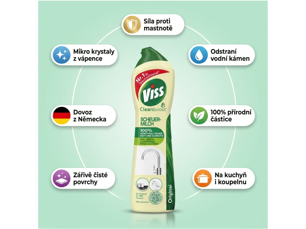 Viss Original tekutý čisticí písek - přehled hlavních výhod