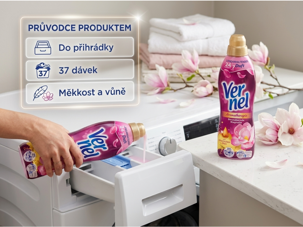 Použití aviváže Vernel do přihrádky pračky