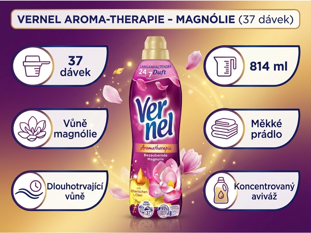 Vernel aviváž s vůní magnolie - přehled výhod