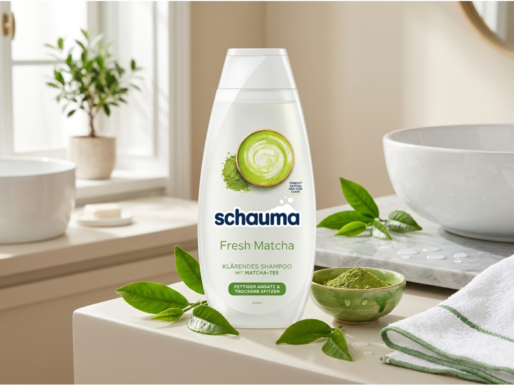 Schauma Fresh Matcha v koupelně
