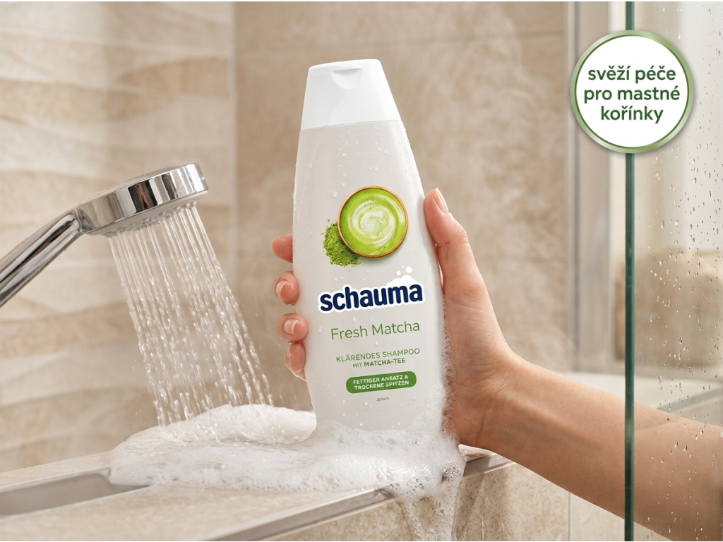 Použití šamponu Schauma Fresh Matcha