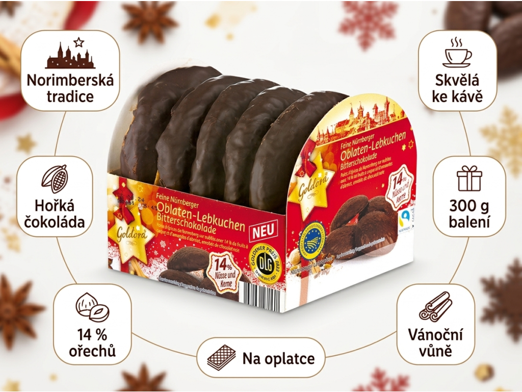 Goldora norimberské perníčky - infografika výhod