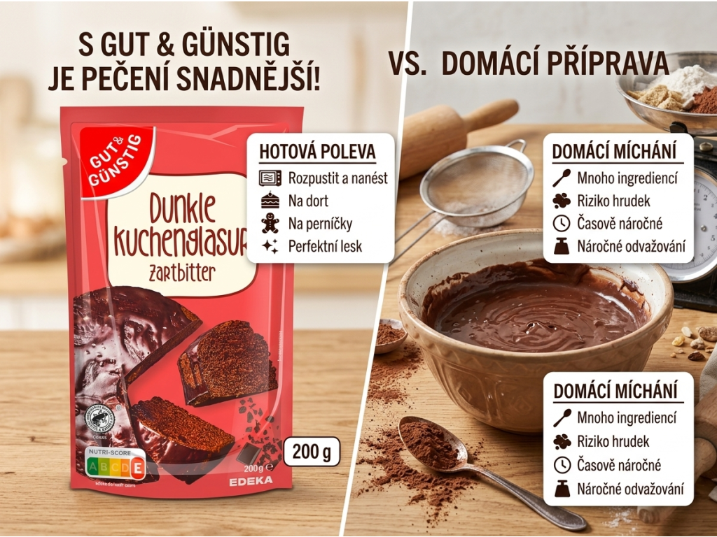Srovnání G&G čokoládové polevy
