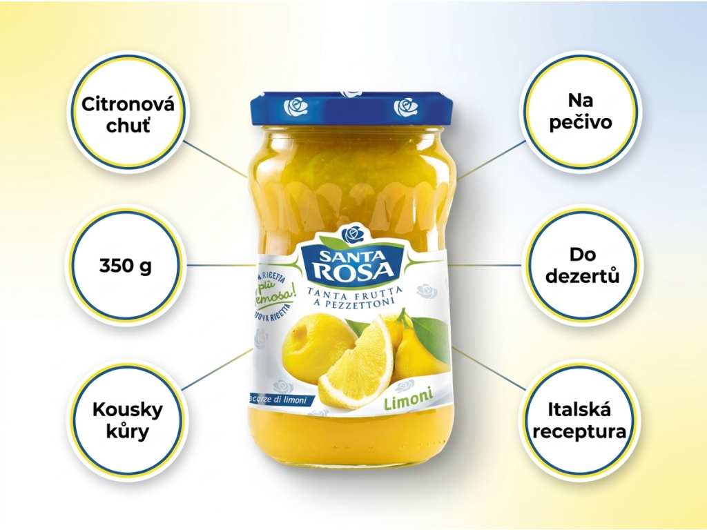 Santa Rosa citronový džem - přehled výhod