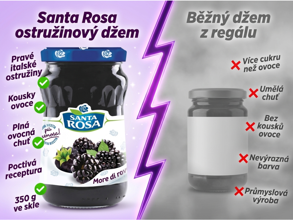 Santa Rosa Italský ostružinový džem - comparison