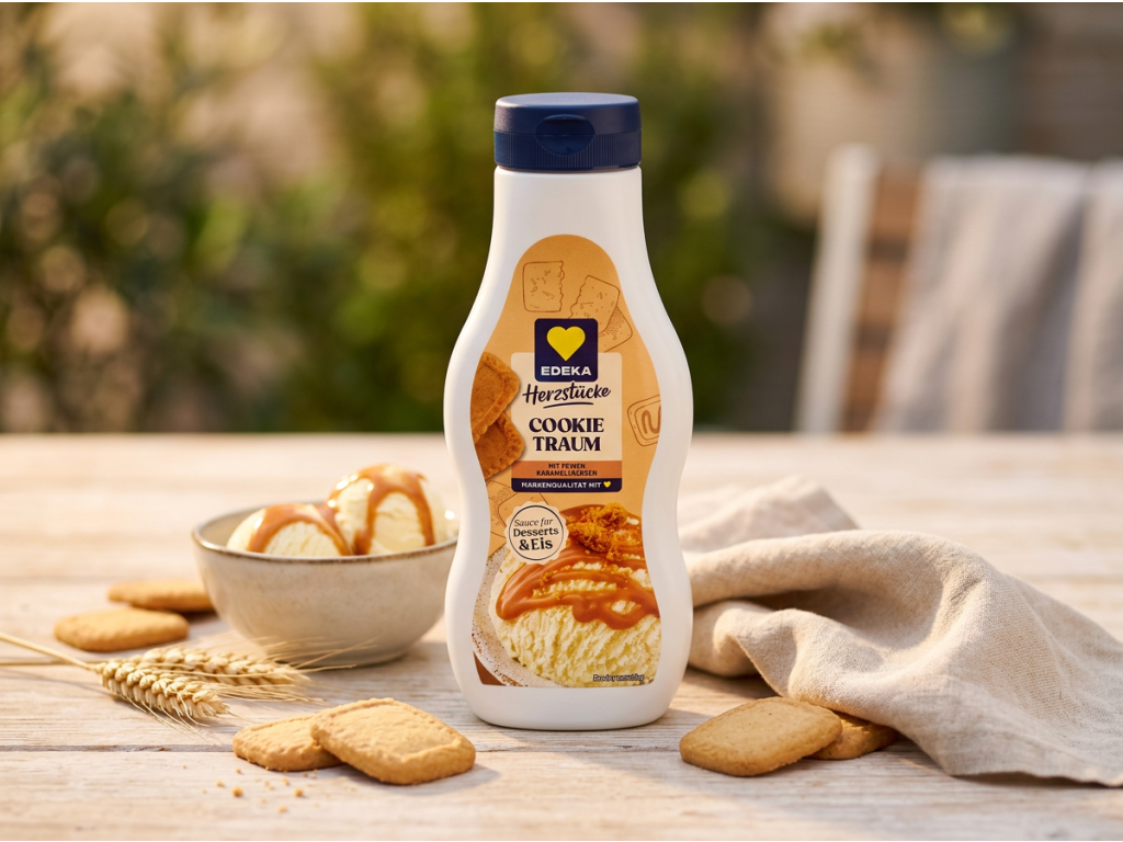 Edeka Cookie Traum karamelová poleva v přírodním prostředí