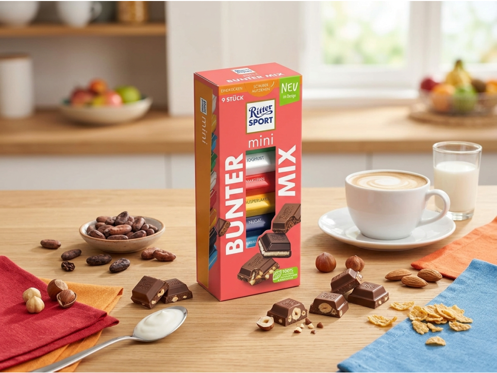 Ritter Sport mini Bunter Mix servírování