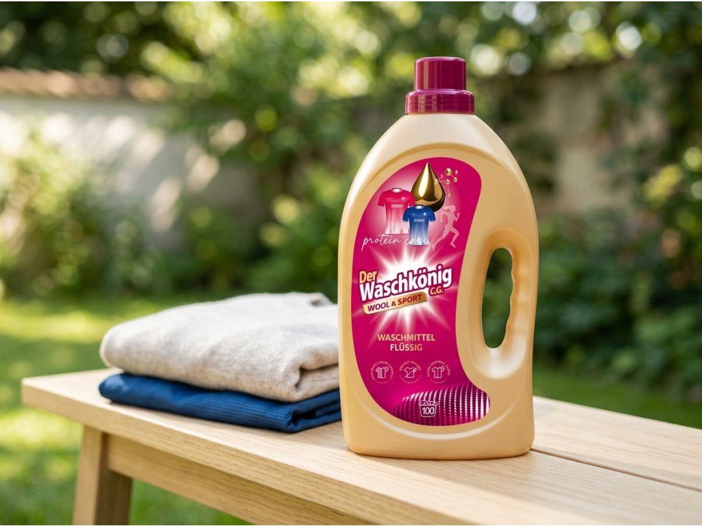 Der Waschkönig Protein Care Wool & Sport - prací gel v prostředí
