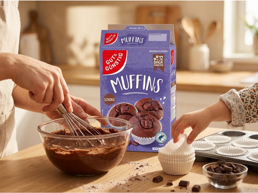 G&G Směs na pečení na čokoládové muffiny 350 g - příprava muffinů