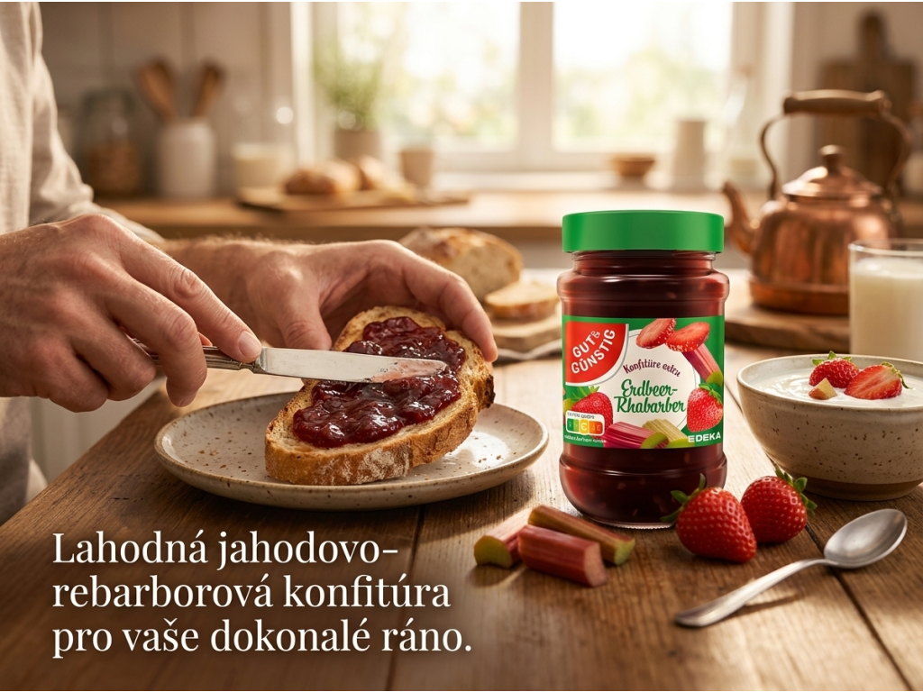 Použití G&G jahodového rebarborového džemu