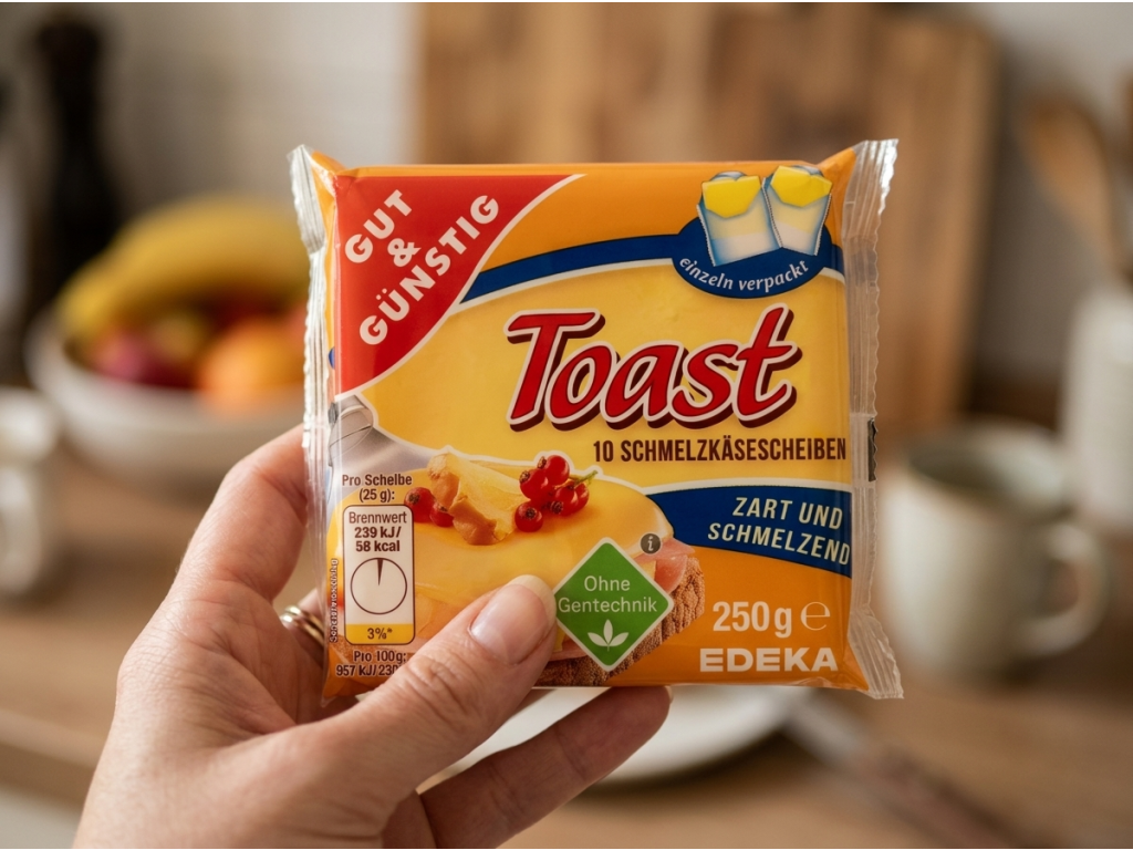 G&G Plátky taveného sýra na toasty v ruce