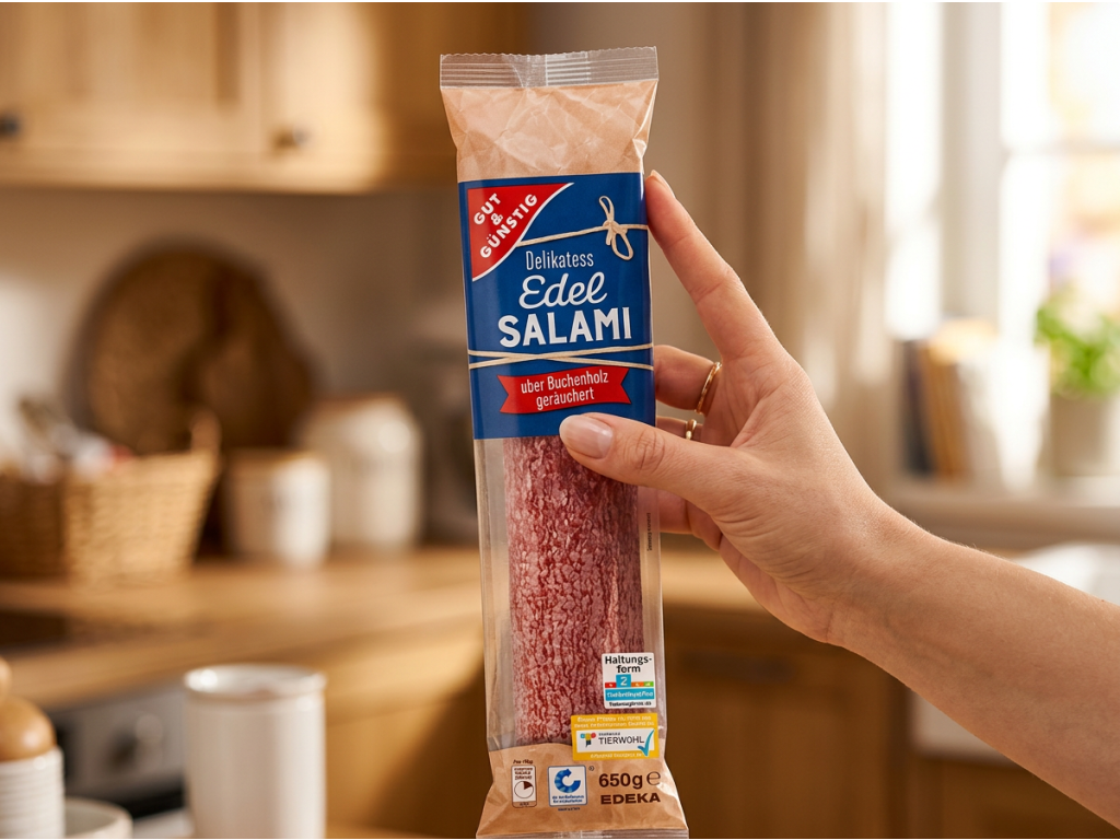 G&G Delikatesní salám 650 g v ruce