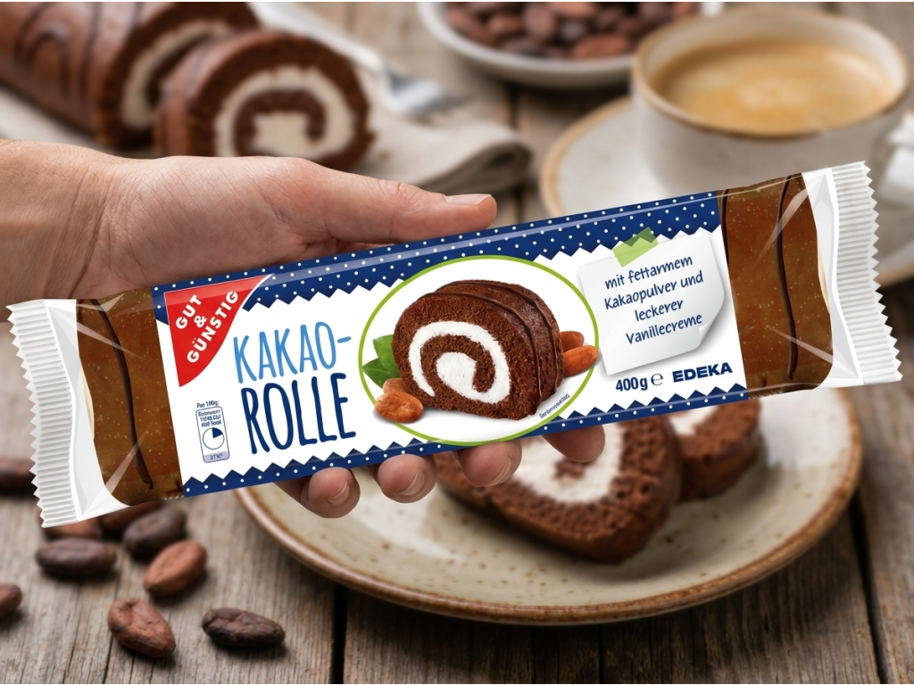 G&G kakaová roláda v ruce