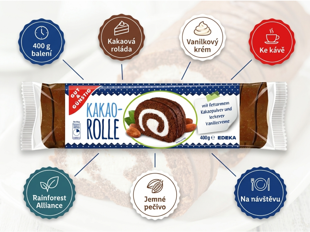 G&G kakaová roláda - výhody