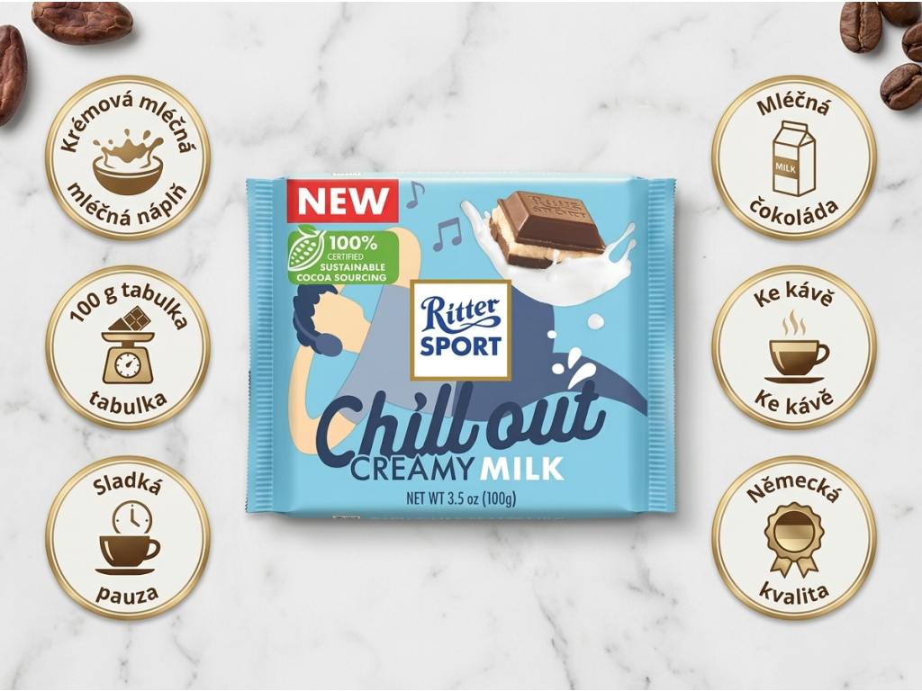 Ritter Sport Chill Out Creamy Milk - přehled výhod