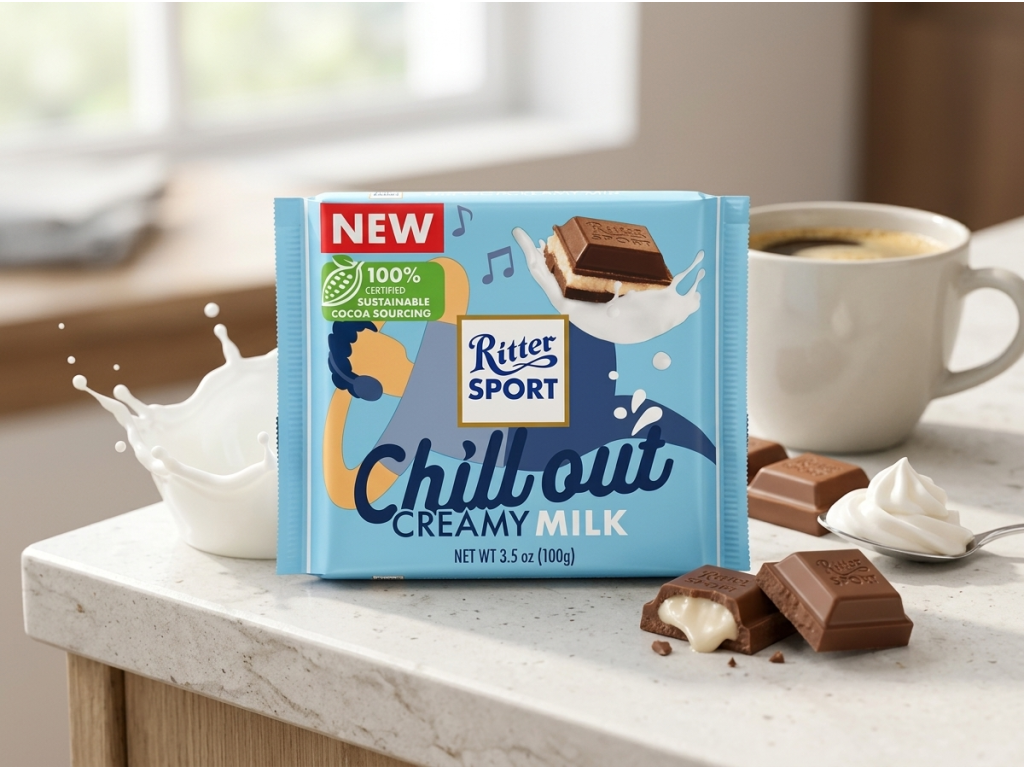 Ritter Sport Chill Out Creamy Milk s mléčnou náplní
