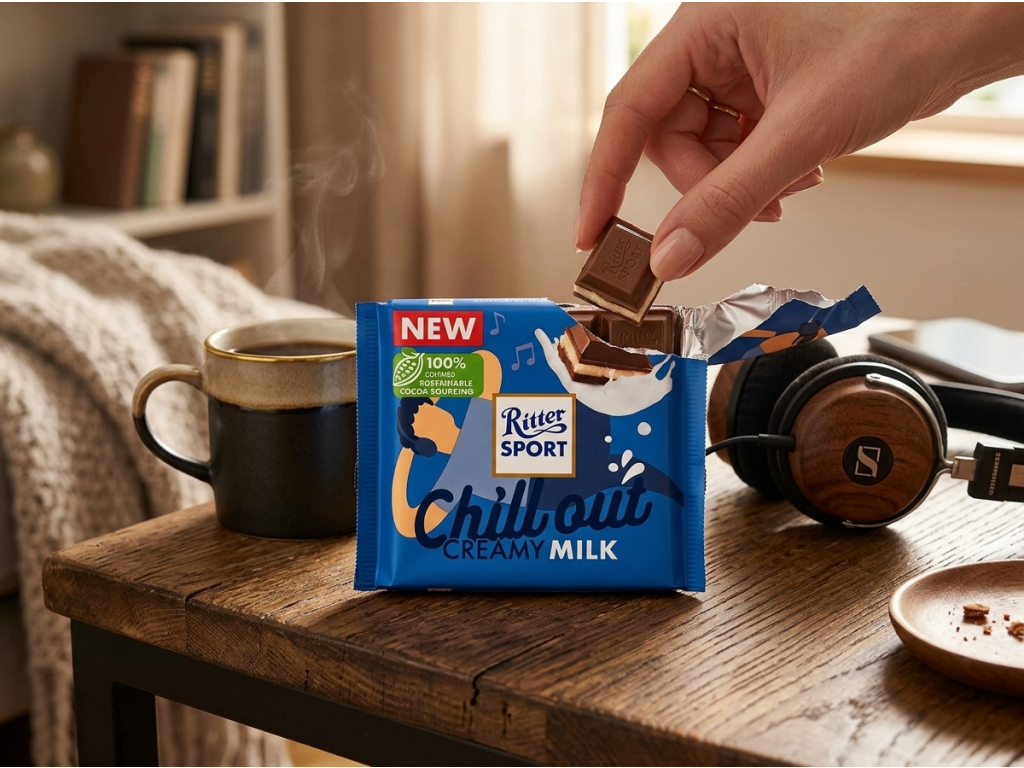 Ritter Sport Chill Out Creamy Milk při sladké pauze