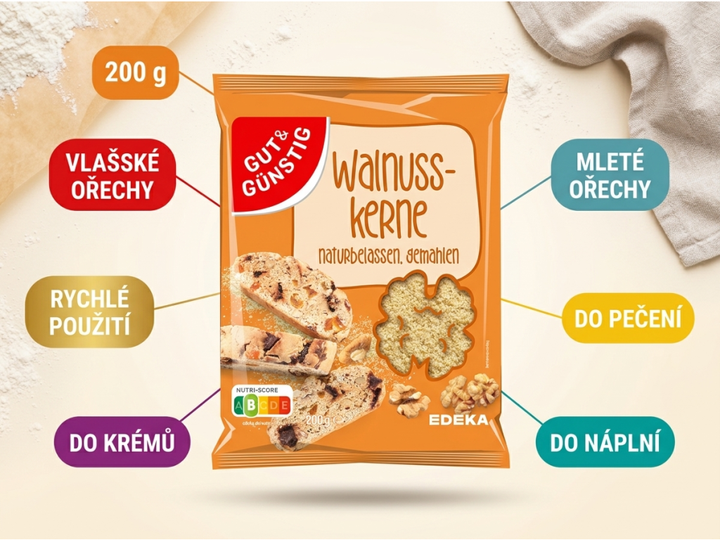 G&G mleté vlašské ořechy - přehled výhod