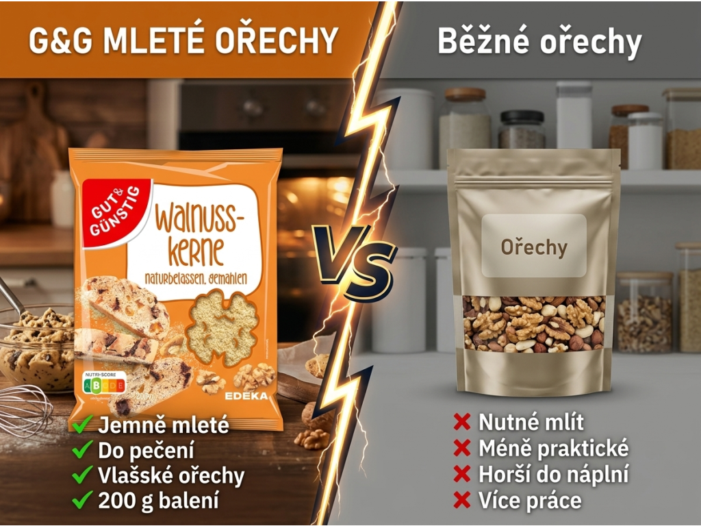 Srovnání G&G mletých vlašských ořechů
