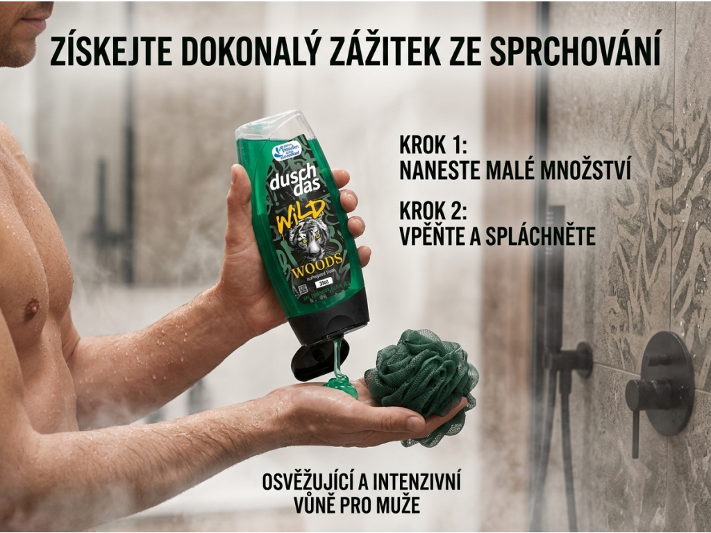Duschdas Wild Woods - použití ve sprše