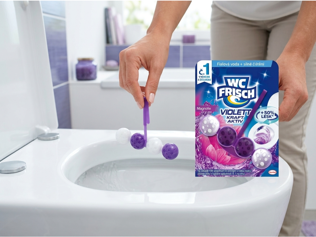 Použití závěsného bloku WC Frisch Magnolie