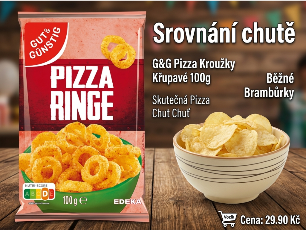 Srovnání G&G Pizza kroužků
