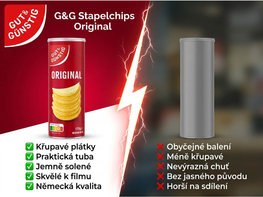 G&G Stapelchips Original solené 175 g - srovnání