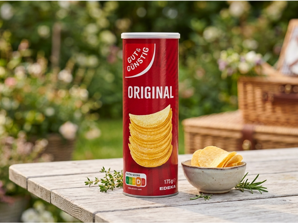 G&G Stapelchips Original solené 175 g - přírodní servírování